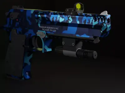 Desert eagle magnum research Low-poly 3D model