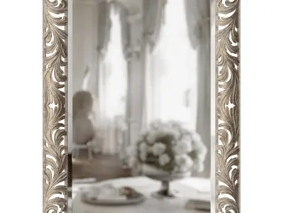 ROBERTO GIOVANNINI ART 1001G MIRROR FRAME SCROLL CARVED LEAVES 3D model