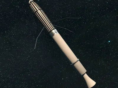 Explorer 1 Satellite Low-poly 3D model