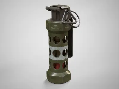M84 Flashbang Hand Grenade AAA Game Ready Low-poly 3D model