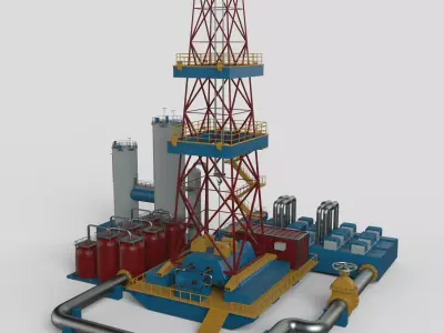 Gas Platform 3D model