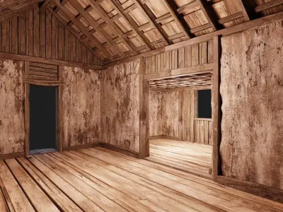 Old Medieval Building 4K Textures GameReady 127 Low-poly 3D model