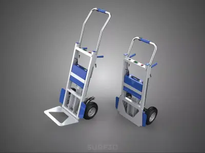 POWERED ELECTRIC MOTOR HAND TRUCK DOLLY HANDTRUCK STAIR CLIMBING 3D model