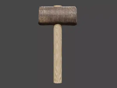 Wood Hammer 3D model
