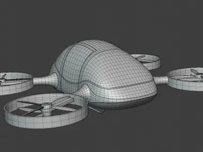 Passenger drone concept 8 3D model