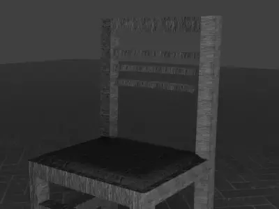 Table and Chair Low-poly 3D model purchase