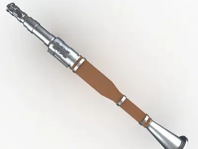 RPG-7 gun with barrel 3D model