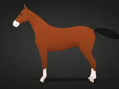 Horse - Stylized Low-poly 3D model