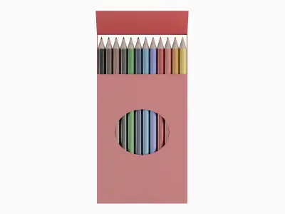 Colored Pencils Pack 02 Low-poly 3D model