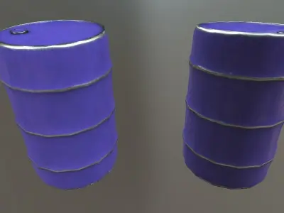 Barrel barrels Free low-poly 3D model