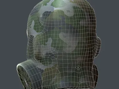 Helmet 3d model military combat Military Low-poly Low-poly 3D model 6