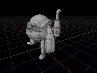Mecha Simian Low-poly 3D model