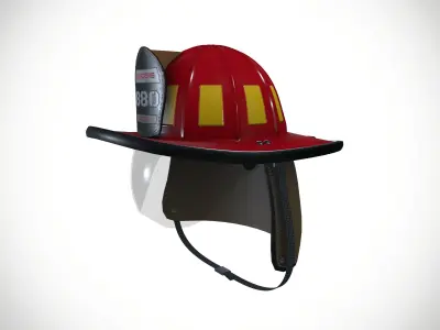 Fire safety helmet 3D model
