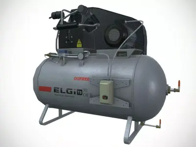 Air Compressor 3D model shop