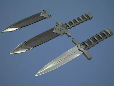 Dagger Free low-poly 3D model purchase