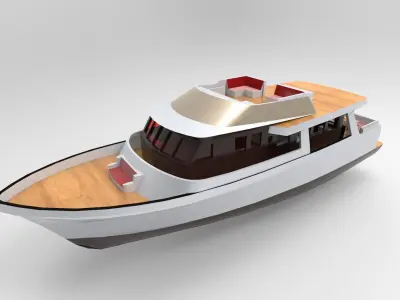 Mini passanger Ship B 3D model