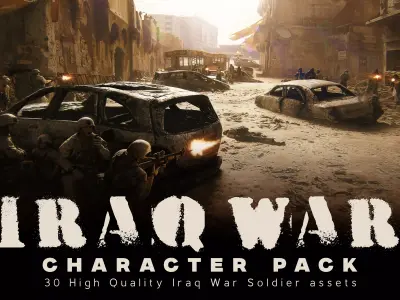Iraq War Crowd Modular Character Asset Pack 3D model