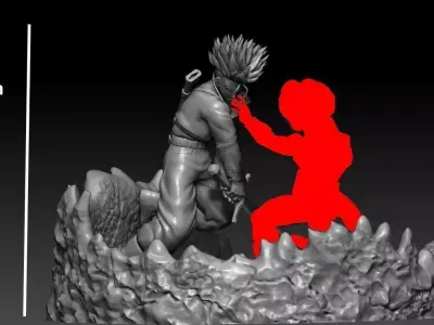Future trunks vs mecha Frieza second part 3D print model 3D print model