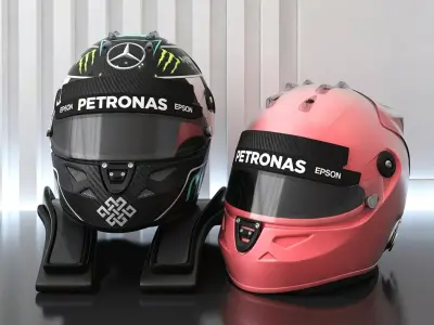 F1 racing helmet 3D model
