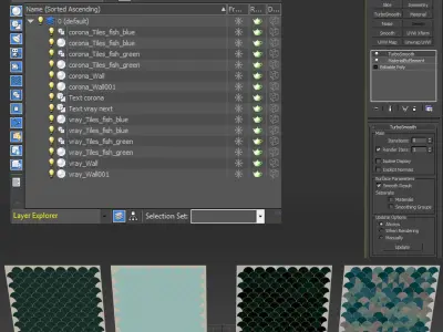 Fish tiles 3D model