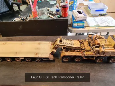 Faun SLT-56 tank transporter  3D Model Pack