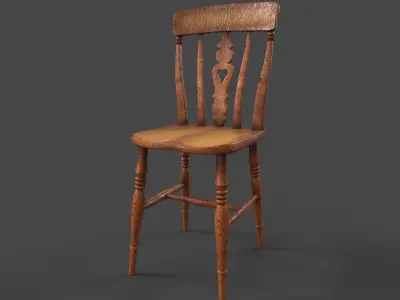 Old Vintage Furniture Pack Low-poly 3D model