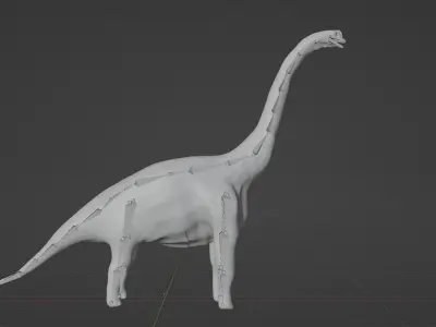 brachiosaurus rigged 3D model