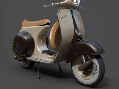 Vespa VNB 125 Classic Scooter - High-Poly 3D Model 3D model