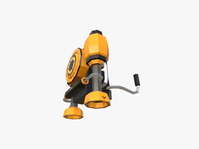 Jetpack Low Poly E01 - SciFi Character Design Low-poly 3D model