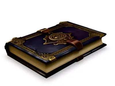 Ornate LeatherBound Antique Book Low-poly 3D model