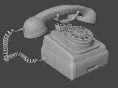 Old Retro phone 3D model