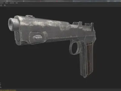 Steyr M1912  M1911  Steyr Hahn Low-poly 3D model