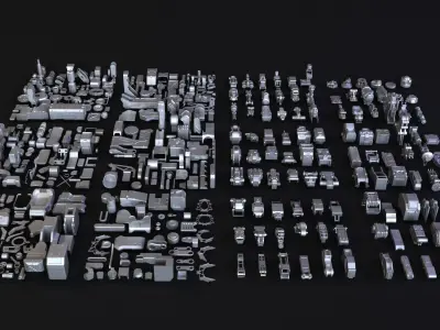 Kitbash city 3D model