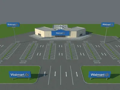  Walmart with Parking Lot 