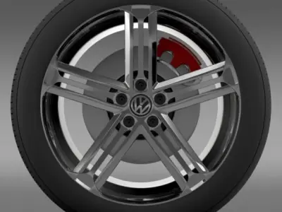 VW Beetle R Concept wheel 3D model