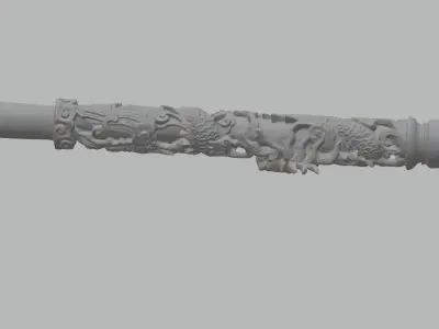Wukong Weapon - Chinese Combat Staff  3D print model