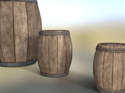 Barrel pack 3D model