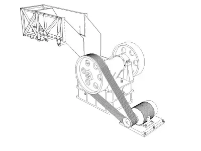 jaw crusher 3D Model 3D model