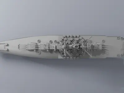 BATTLESHIP YAMATO 3D print model