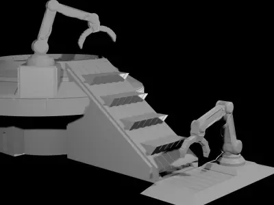 Cargo Elevator for Small Platforms 3D print model