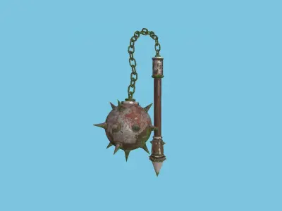 Medieval Flail 01 Earth - Character Fantasy Weaponry Low-poly 3D model