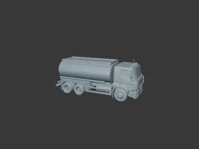 Realistic Tanker Truck 3D Model -Industrial Vehicle for Printing 3D print model