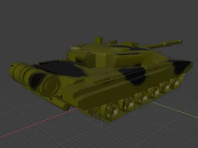 t-90 tank Low-poly 3D model get