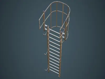 Ladder 4A Low-poly 3D model