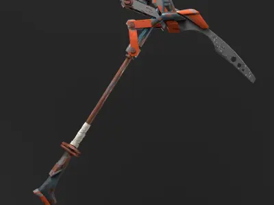 Scythe Apocalypse Low-poly 3D model
