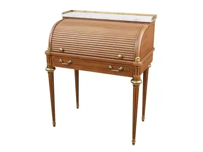 Antique Secretary Desk 3D model