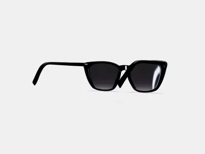 Janelle Sunglasses in Jet Black 3D model buy