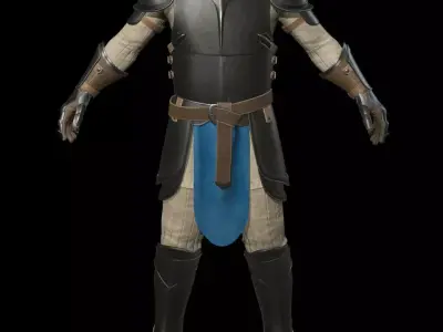 Medieval Character Low-poly 3D model
