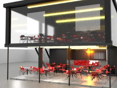 container lounge  Free 3D model