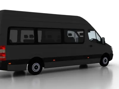 Mercedes Benz Sprinter L3H3 2009 Passenger UK 3D model